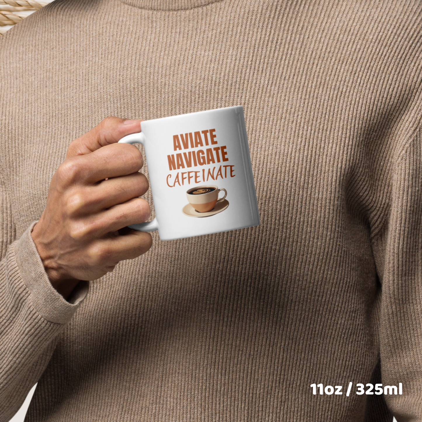 Piloten Kaffeetasse – Aviate Navigate Caffeinate